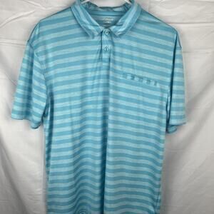 Reel Legends Freeline Men's Fishing Polo Shirt ~ Short Sleeve Large Striped